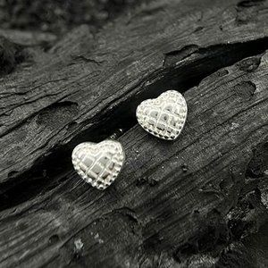 Chanel Style Mini Quilting Heart Studs